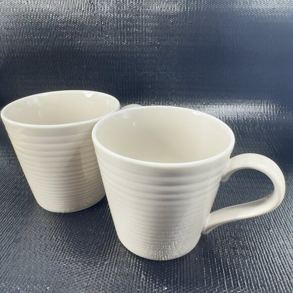 Royal Doulton Gordon Ramsay Maze Coffee Cup Mug Beige Brown Set 2 Mugs Cups - Picture 12 of 13